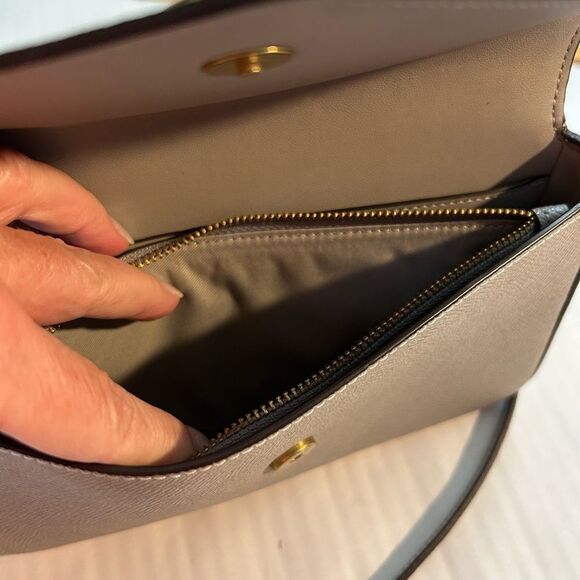 Coach Wyn Gray Leather Crossbody Bag with Matching Cardholder Insert Set - Picture 8 of 15